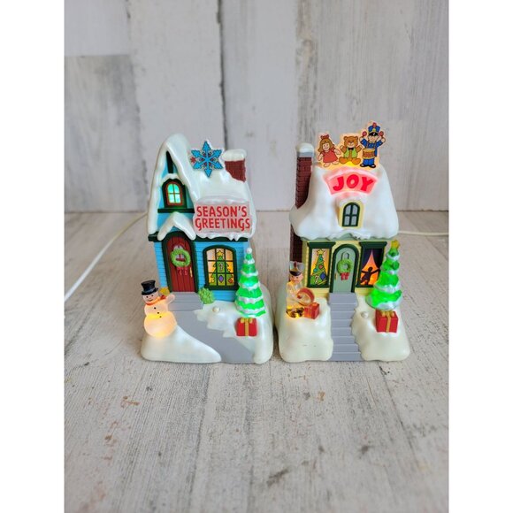 Hallmark Christmas Caroling seasons greetings Joy house xmas set figure - Picture 3 of 8